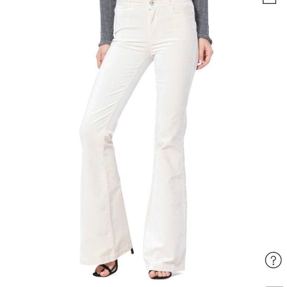 Paige Jeans soft VELVET Flare Bell Bottom Paige Size 30 Wide Leg Mom Jean NWT - Picture 1 of 8